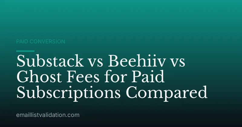 Substack vs Beehiiv vs Ghost Fees for Paid Subscriptions Compared