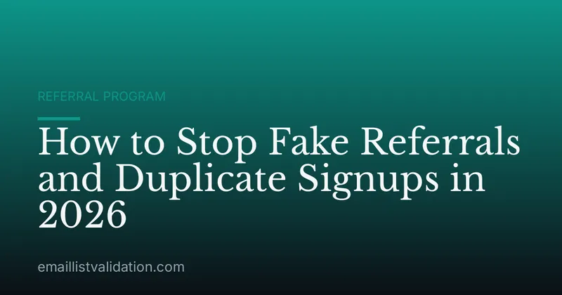 How to Stop Fake Referrals and Duplicate Signups in 2026