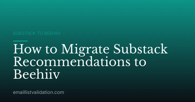 How to Migrate Substack Recommendations to Beehiiv