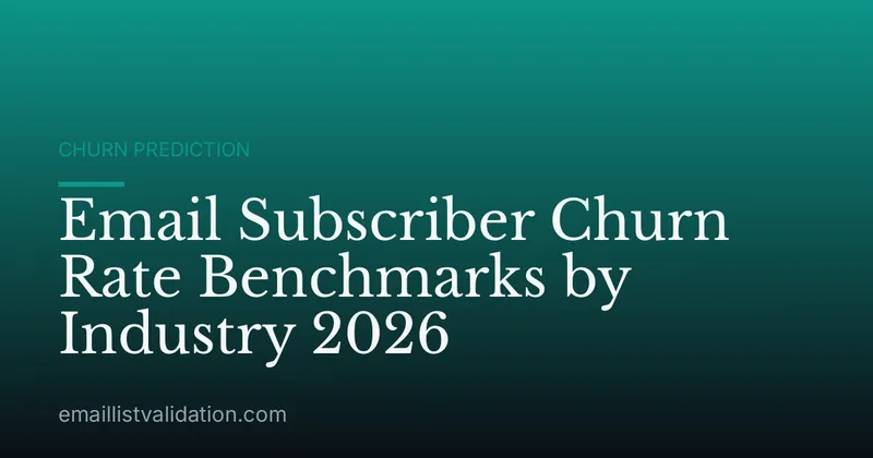 Email Subscriber Churn Rate Benchmarks by Industry 2026