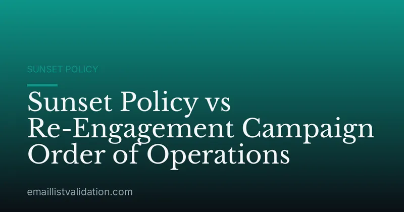 Sunset Policy vs Re-Engagement Campaign Order of Operations