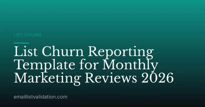 List Churn Reporting Template for Monthly Marketing Reviews 2026