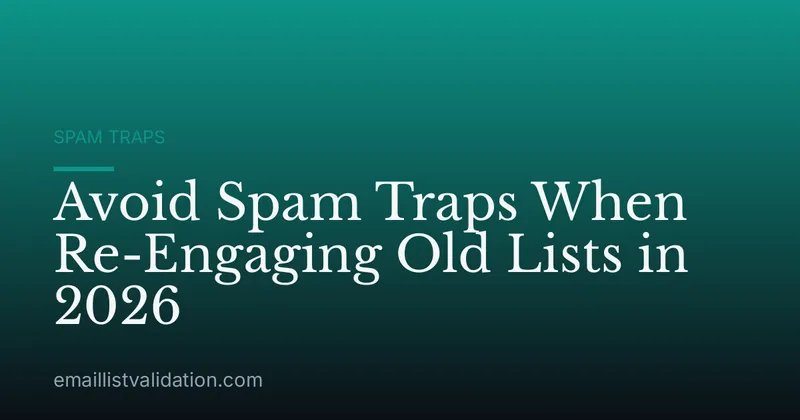 Avoid Spam Traps When Re-Engaging Old Lists in 2026