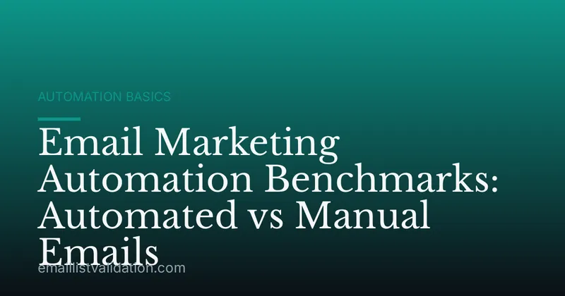 Email Marketing Automation Benchmarks: Automated vs Manual Emails