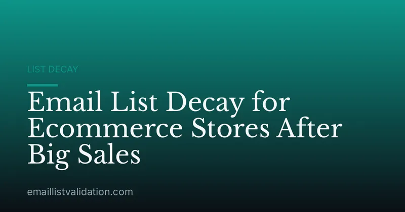 Email List Decay for Ecommerce Stores After Big Sales
