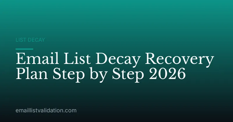Email List Decay Recovery Plan Step by Step 2026