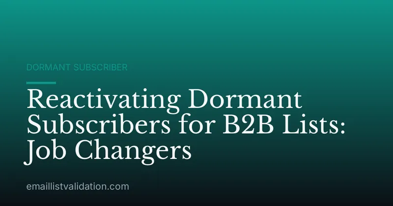 Reactivating Dormant Subscribers for B2B Lists: Job Changers