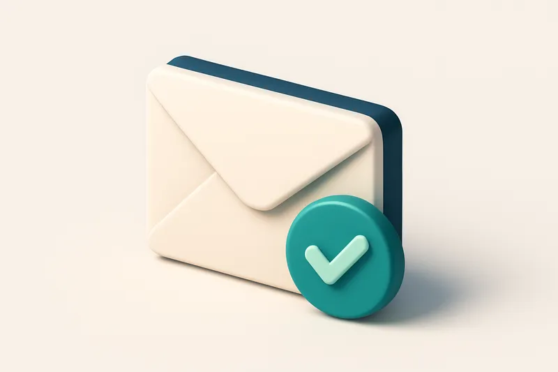 a single envelope with a green checkmark