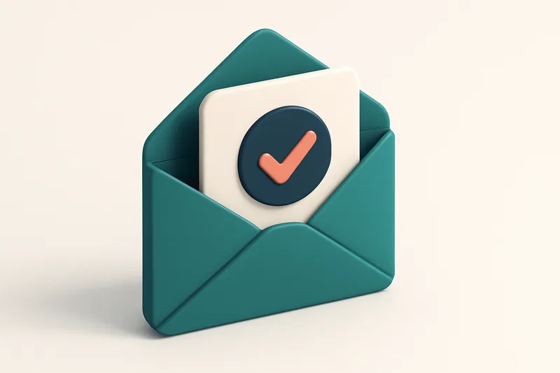 a single envelope with a checkmark inside