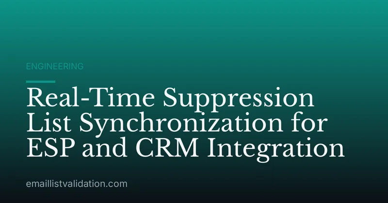 Real-Time Suppression List Synchronization for ESP and CRM Integration