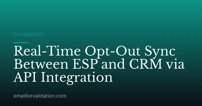 Real-Time Opt-Out Sync Between ESP and CRM via API Integration