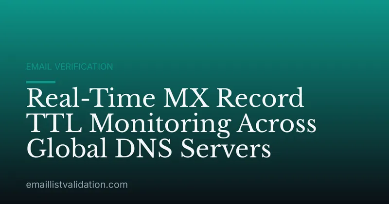 Real-Time MX Record TTL Monitoring Across Global DNS Servers