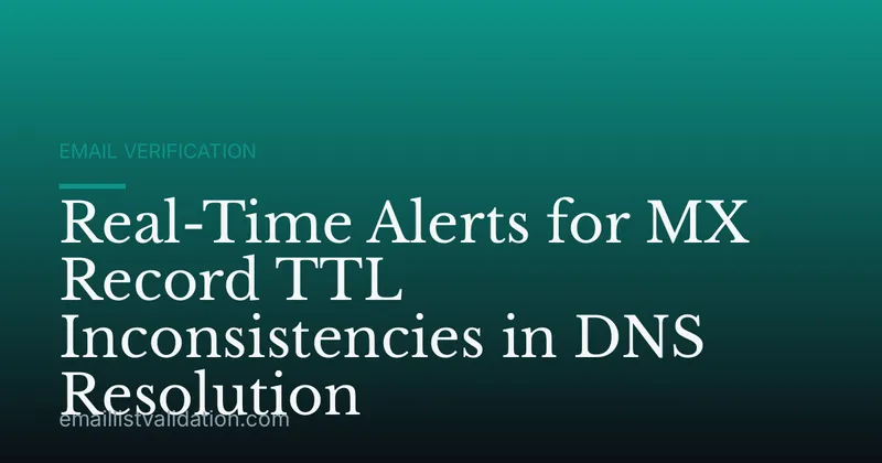 Real-Time Alerts for MX Record TTL Inconsistencies in DNS Resolution