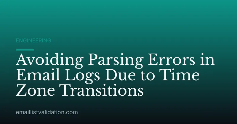 Avoiding Parsing Errors in Email Logs Due to Time Zone Transitions