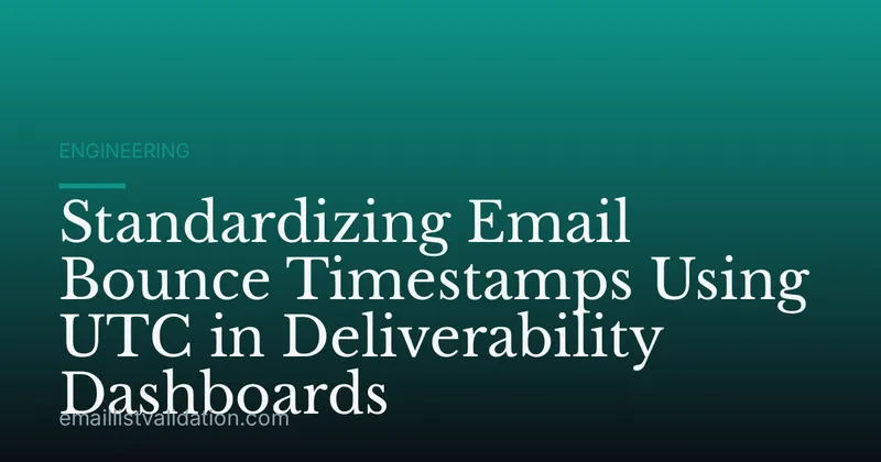 Standardizing Email Bounce Timestamps Using UTC in Deliverability Dashboards
