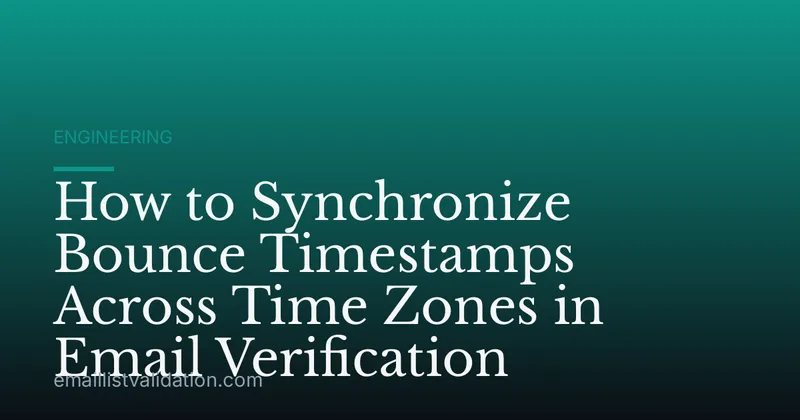 How to Synchronize Bounce Timestamps Across Time Zones in Email Verification
