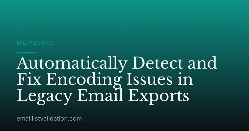 Automatically Detect and Fix Encoding Issues in Legacy Email Exports