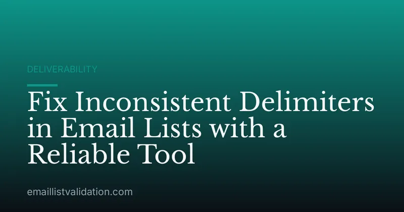 Fix Inconsistent Delimiters in Email Lists with a Reliable Tool