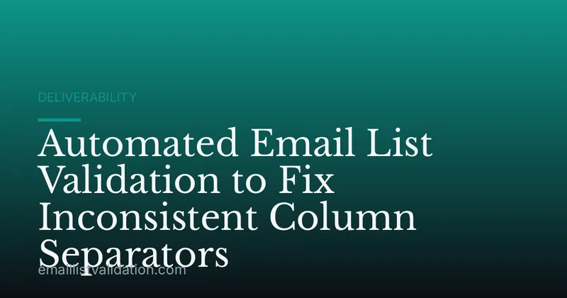 Automated Email List Validation to Fix Inconsistent Column Separators