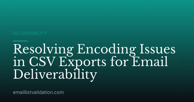 Resolving Encoding Issues in CSV Exports for Email Deliverability