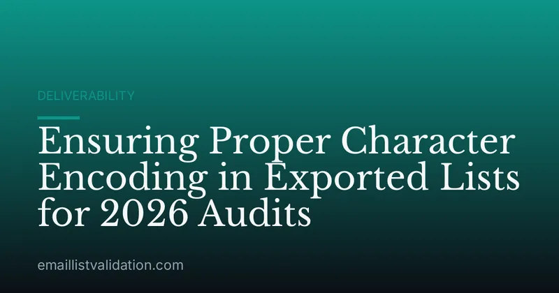 Ensuring Proper Character Encoding in Exported Lists for 2026 Audits