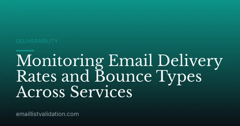 Monitoring Email Delivery Rates and Bounce Types Across Services