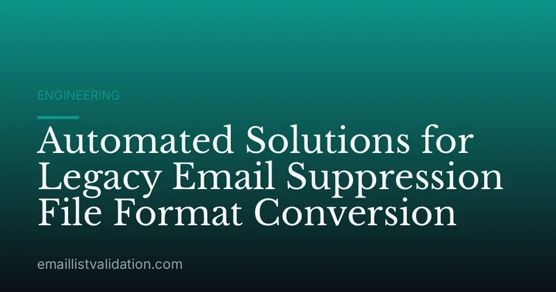 Automated Solutions for Legacy Email Suppression File Format Conversion