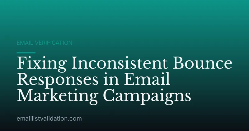 Fixing Inconsistent Bounce Responses in Email Marketing Campaigns