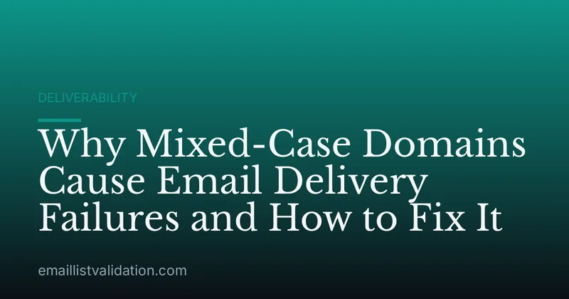 Why Mixed-Case Domains Cause Email Delivery Failures and How to Fix It