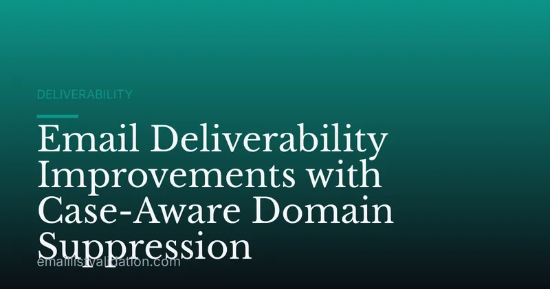 Email Deliverability Improvements with Case-Aware Domain Suppression