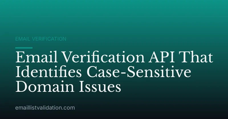 Email Verification API That Identifies Case-Sensitive Domain Issues