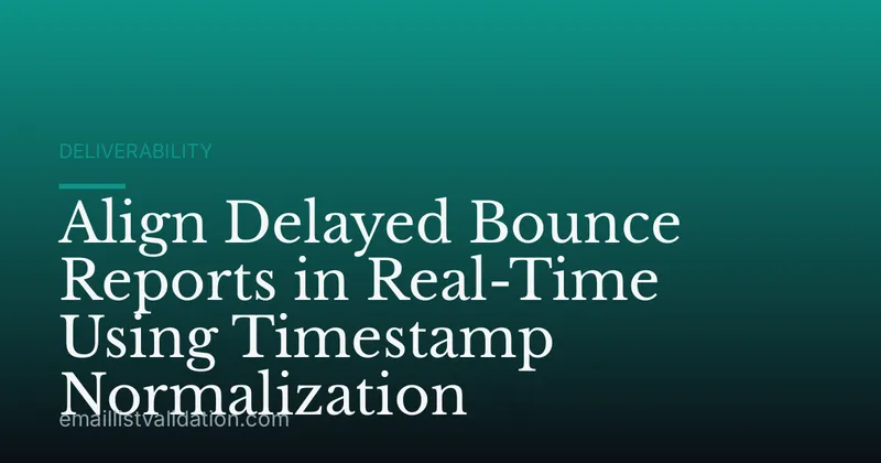 Align Delayed Bounce Reports in Real-Time Using Timestamp Normalization
