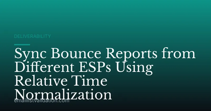 Sync Bounce Reports from Different ESPs Using Relative Time Normalization