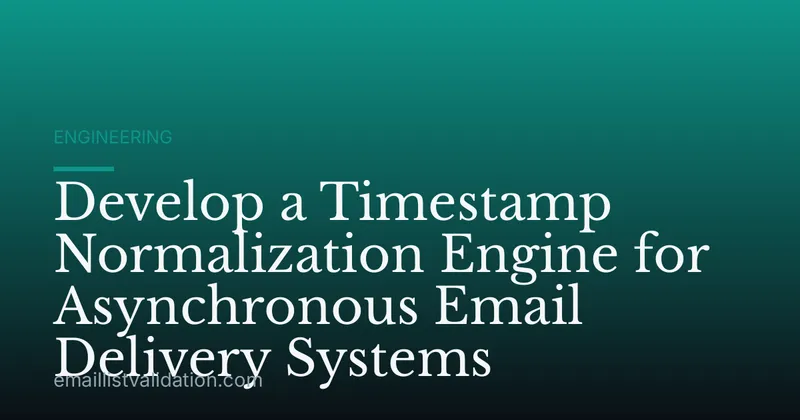 Develop a Timestamp Normalization Engine for Asynchronous Email Delivery Systems