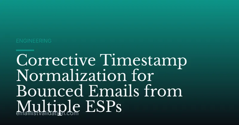 Corrective Timestamp Normalization for Bounced Emails from Multiple ESPs