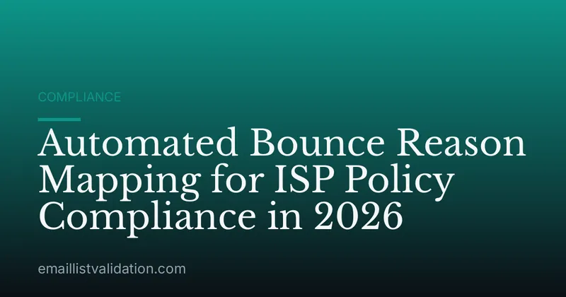Automated Bounce Reason Mapping for ISP Policy Compliance in 2026