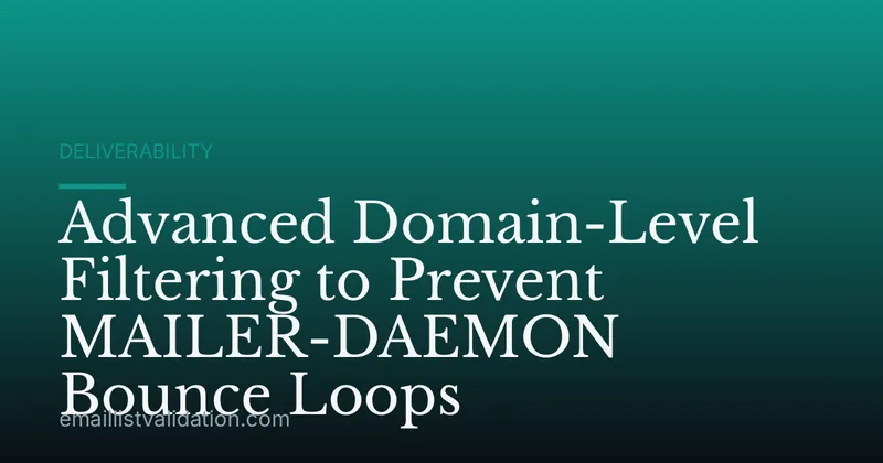 Advanced Domain-Level Filtering to Prevent MAILER-DAEMON Bounce Loops