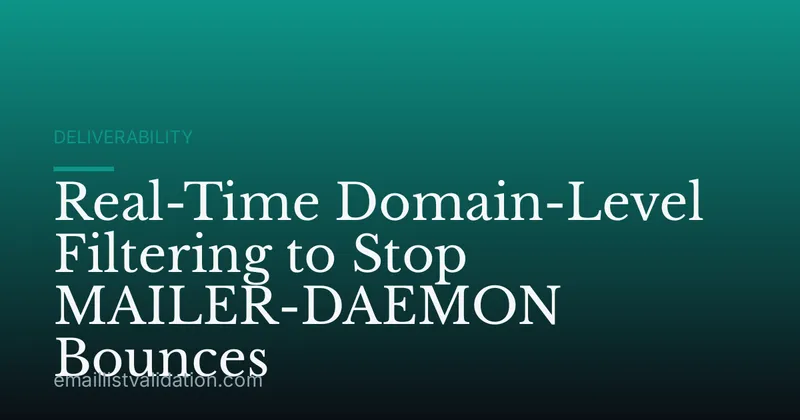 Real-Time Domain-Level Filtering to Stop MAILER-DAEMON Bounces
