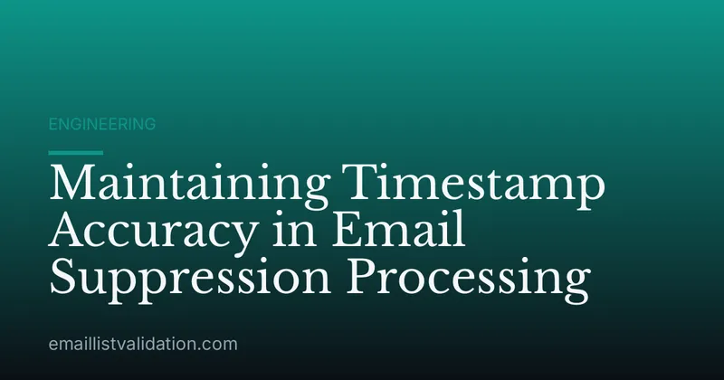 Maintaining Timestamp Accuracy in Email Suppression Processing