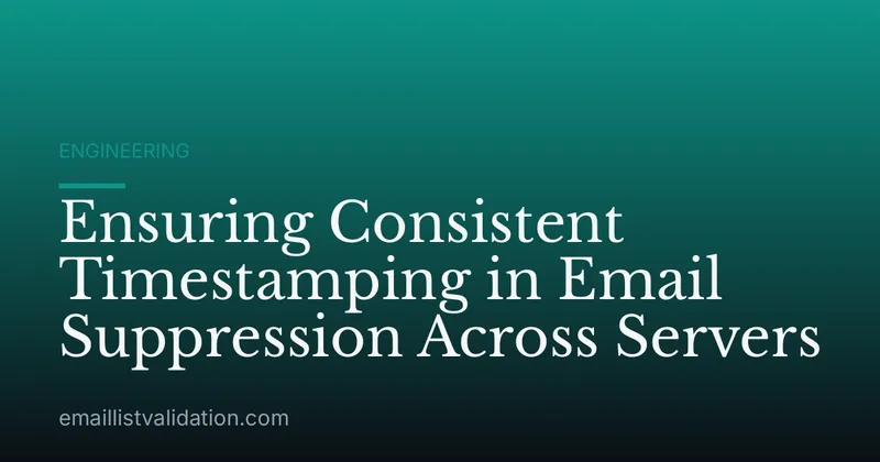 Ensuring Consistent Timestamping in Email Suppression Across Servers