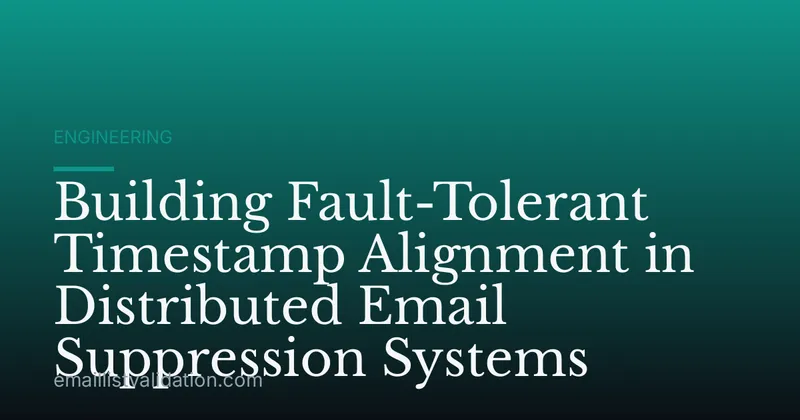 Building Fault-Tolerant Timestamp Alignment in Distributed Email Suppression Systems