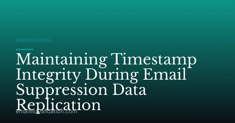 Maintaining Timestamp Integrity During Email Suppression Data Replication