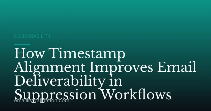 How Timestamp Alignment Improves Email Deliverability in Suppression Workflows