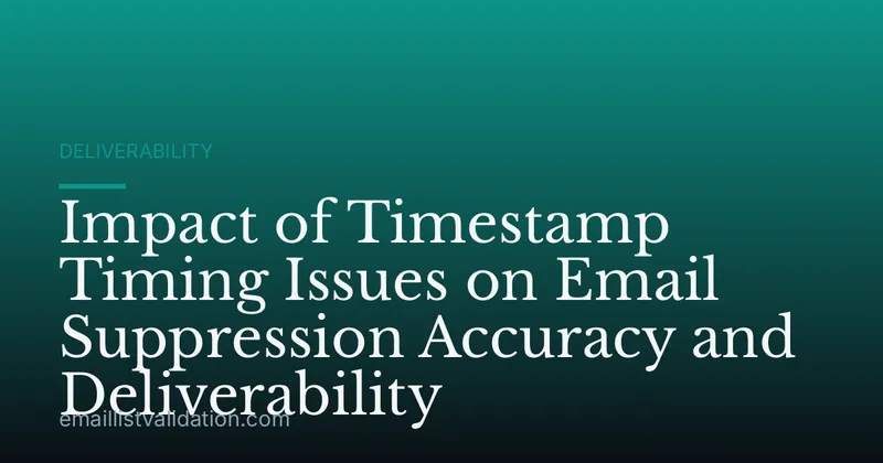 Impact of Timestamp Timing Issues on Email Suppression Accuracy and Deliverability