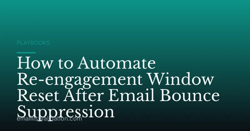 How to Automate Re-engagement Window Reset After Email Bounce Suppression