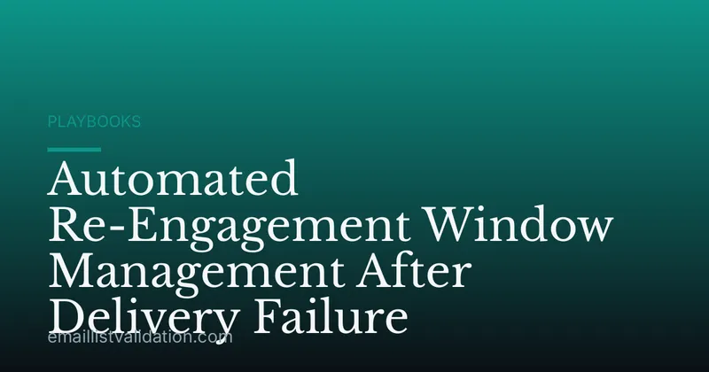 Automated Re-Engagement Window Management After Delivery Failure