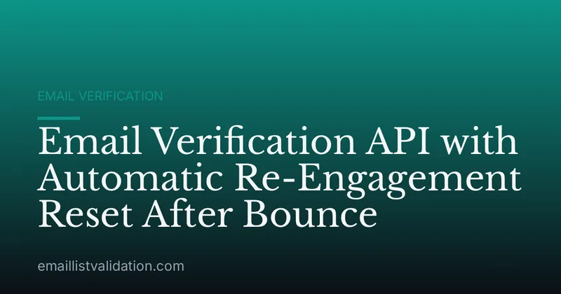 Email Verification API with Automatic Re-Engagement Reset After Bounce
