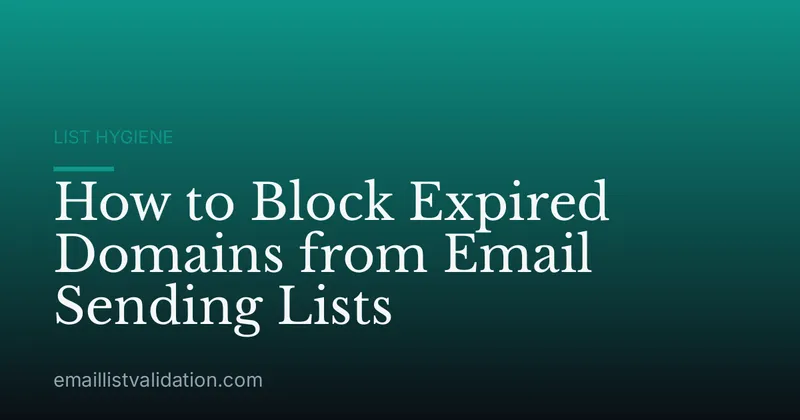 How to Block Expired Domains from Email Sending Lists