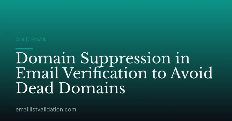 Domain Suppression in Email Verification to Avoid Dead Domains