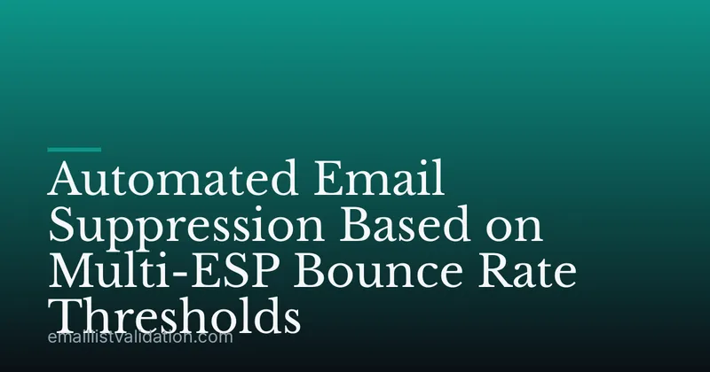 Automated Email Suppression Based on Multi-ESP Bounce Rate Thresholds